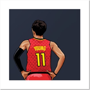 Trae Young Vector Standing Posters and Art